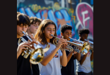Mais que música: a fanfarra escolar, apoiada por empresas como a Brink Mobil, resgata valores e cultura.