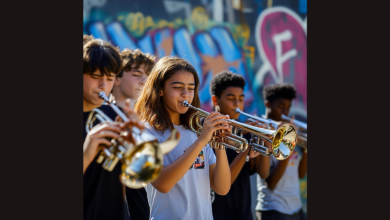Mais que música: a fanfarra escolar, apoiada por empresas como a Brink Mobil, resgata valores e cultura.